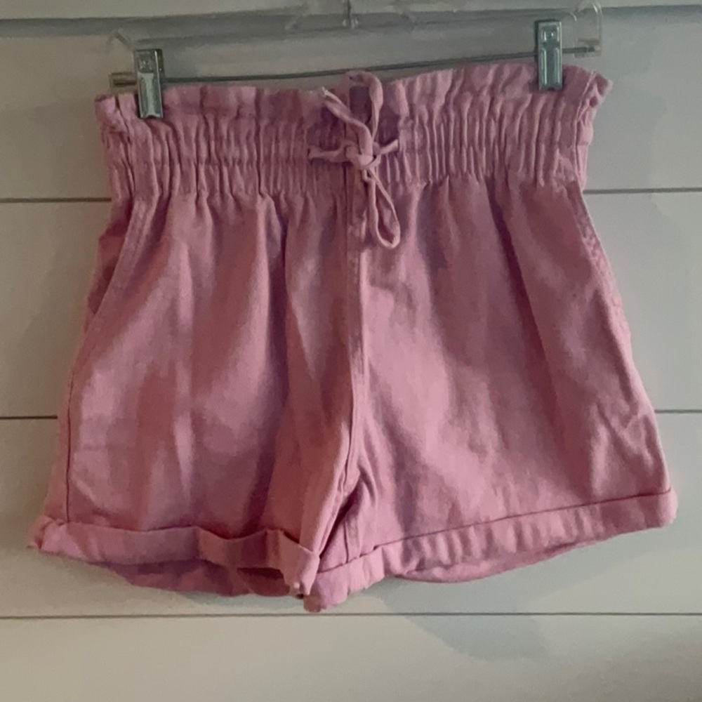 Denim tree pink shorts